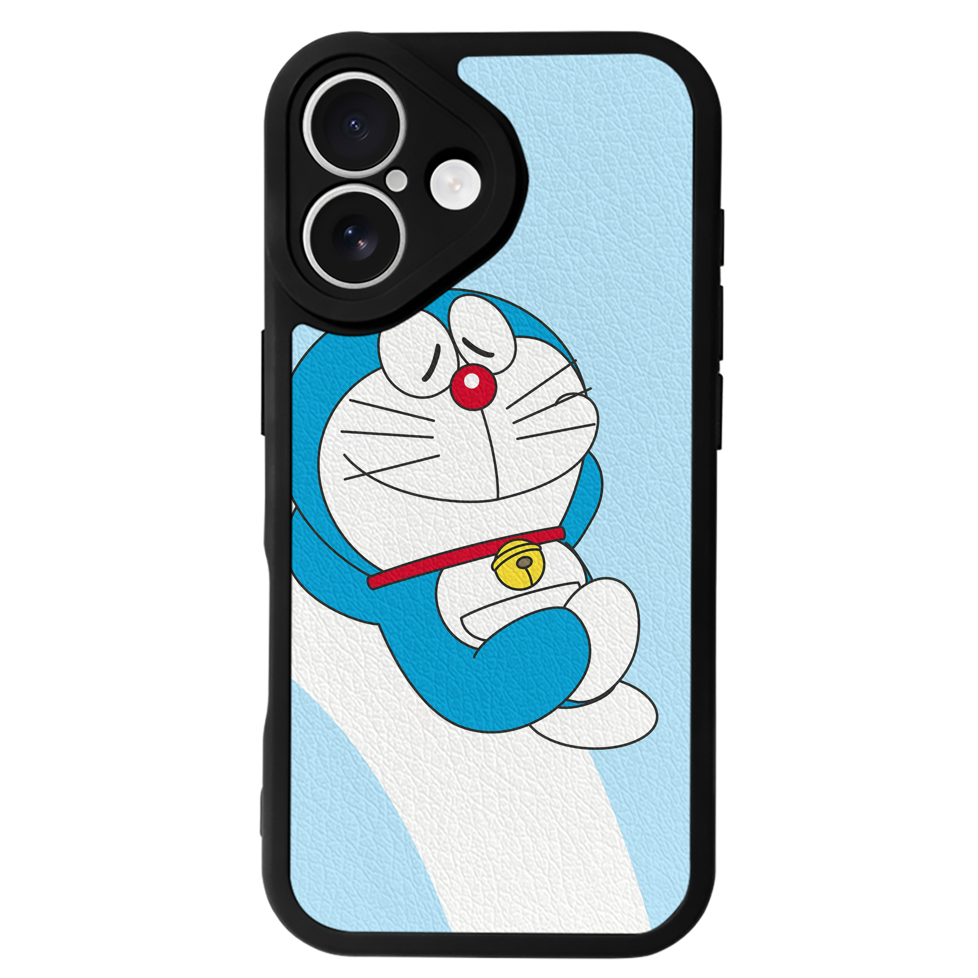 （画像用） ドラえもん Doraemon 【iPhone 16シリーズ対応】シリコンスマホケース（レザー調） 材質：シリコン
